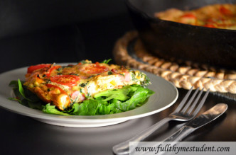 Easy frittata ready in 20 minutes